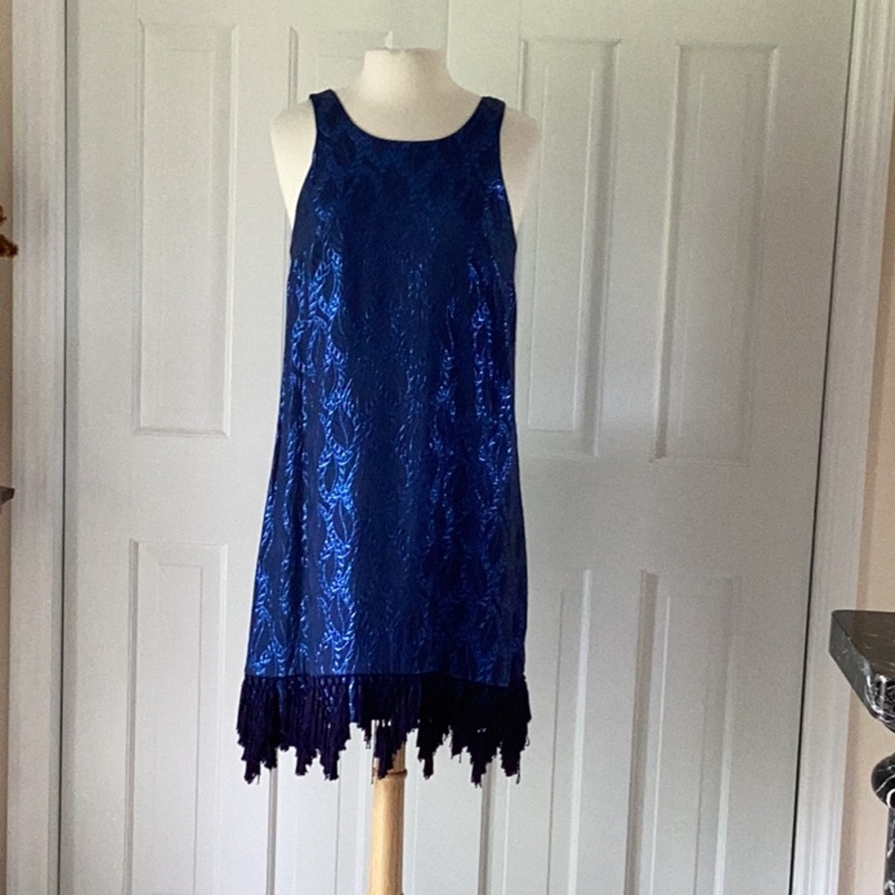 Lilly Pulitzer Navy Fringe Dress